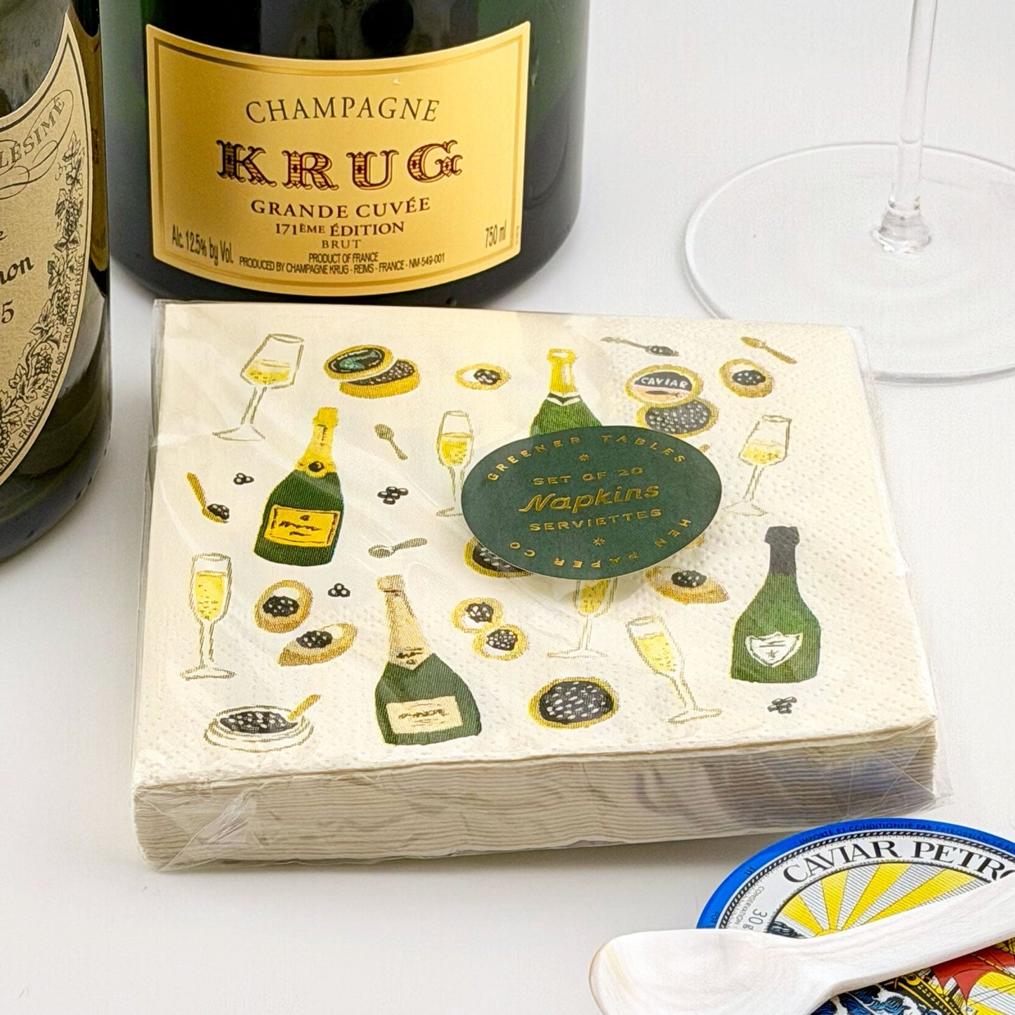 Caviar & Champagne Cocktail Napkins (Set of 20)