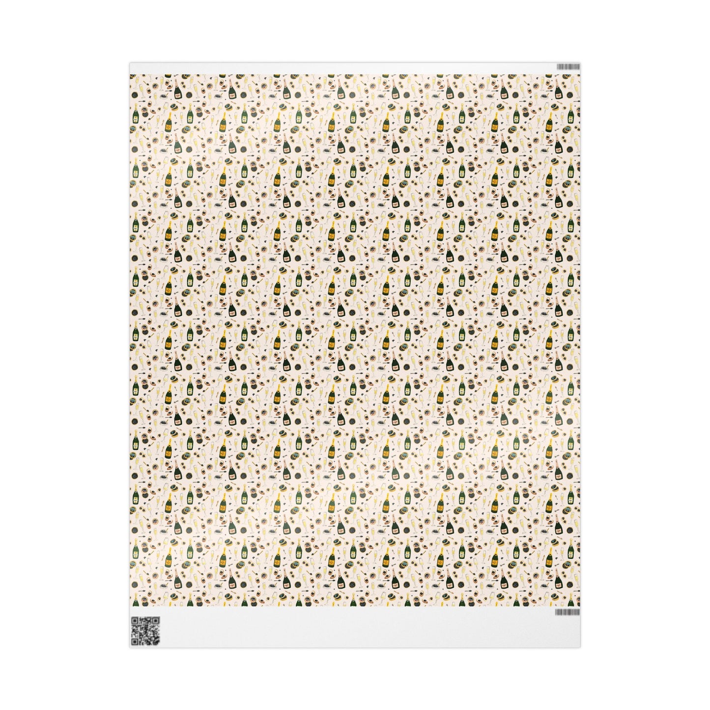 Champagne and Caviar Wrapping Paper | Festive Holiday Gift Wrap