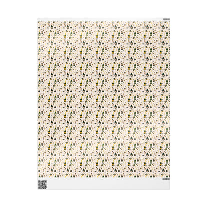 Champagne and Caviar Wrapping Paper | Festive Holiday Gift Wrap