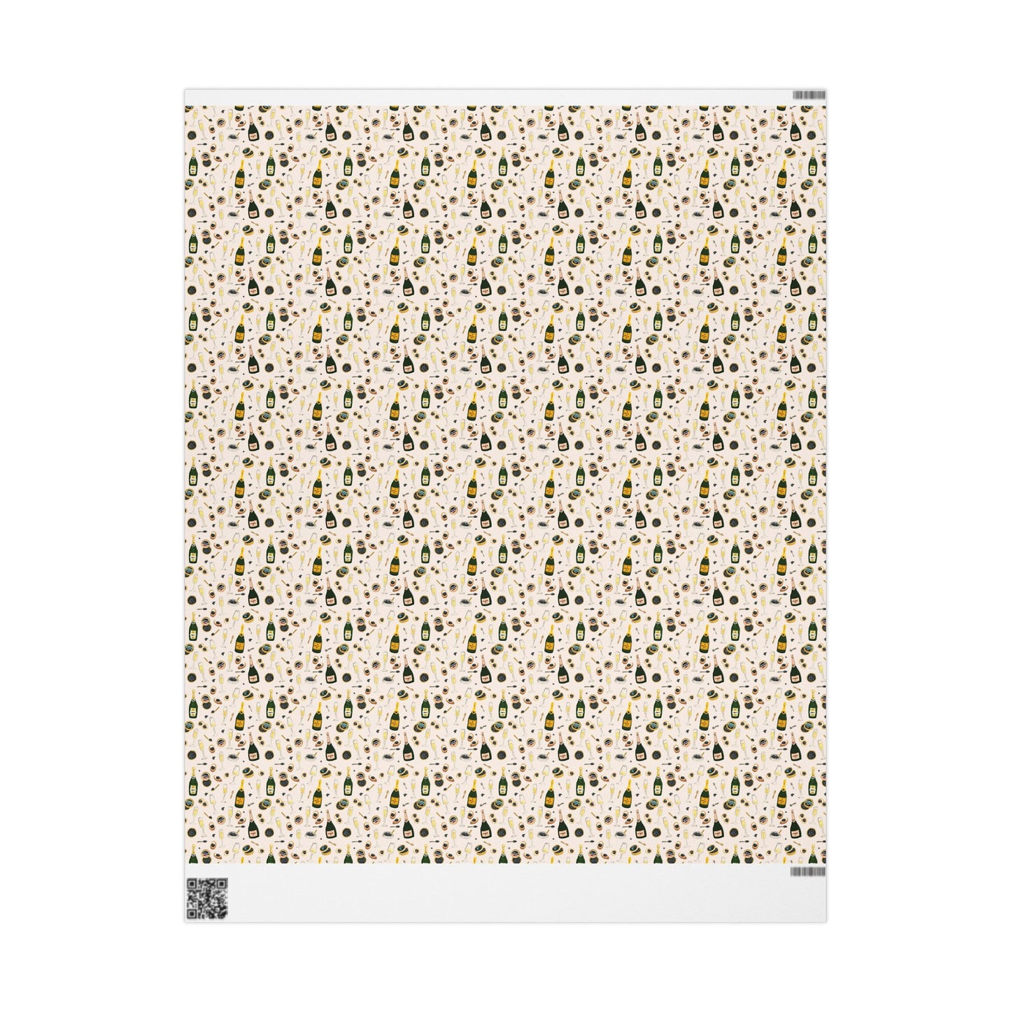 Champagne and Caviar Wrapping Paper | Festive Holiday Gift Wrap