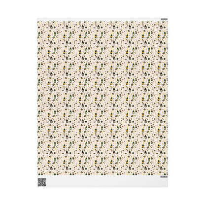 Champagne and Caviar Wrapping Paper | Festive Holiday Gift Wrap