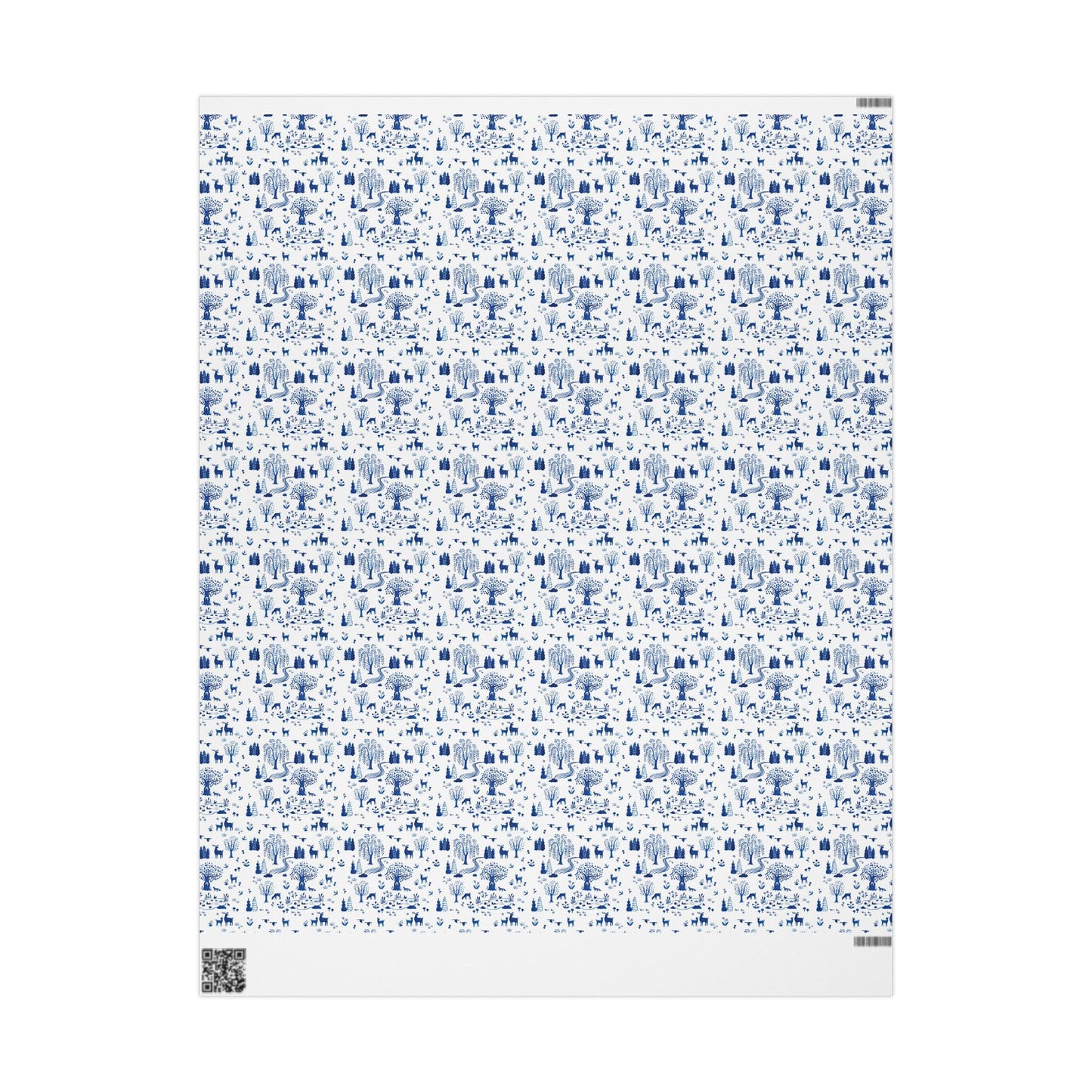 Blue Willow Wrapping Paper | Festive Holiday Gift Wrap