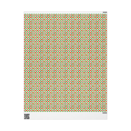 Christmas Checkers Wrapping Paper | Festive Holiday Gift Wrap
