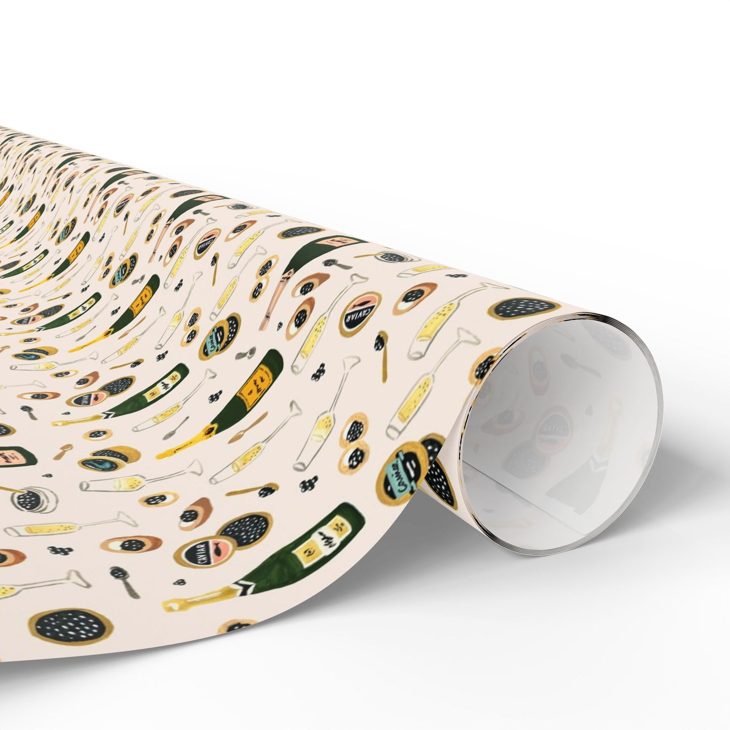 Champagne and Caviar Wrapping Paper | Festive Holiday Gift Wrap