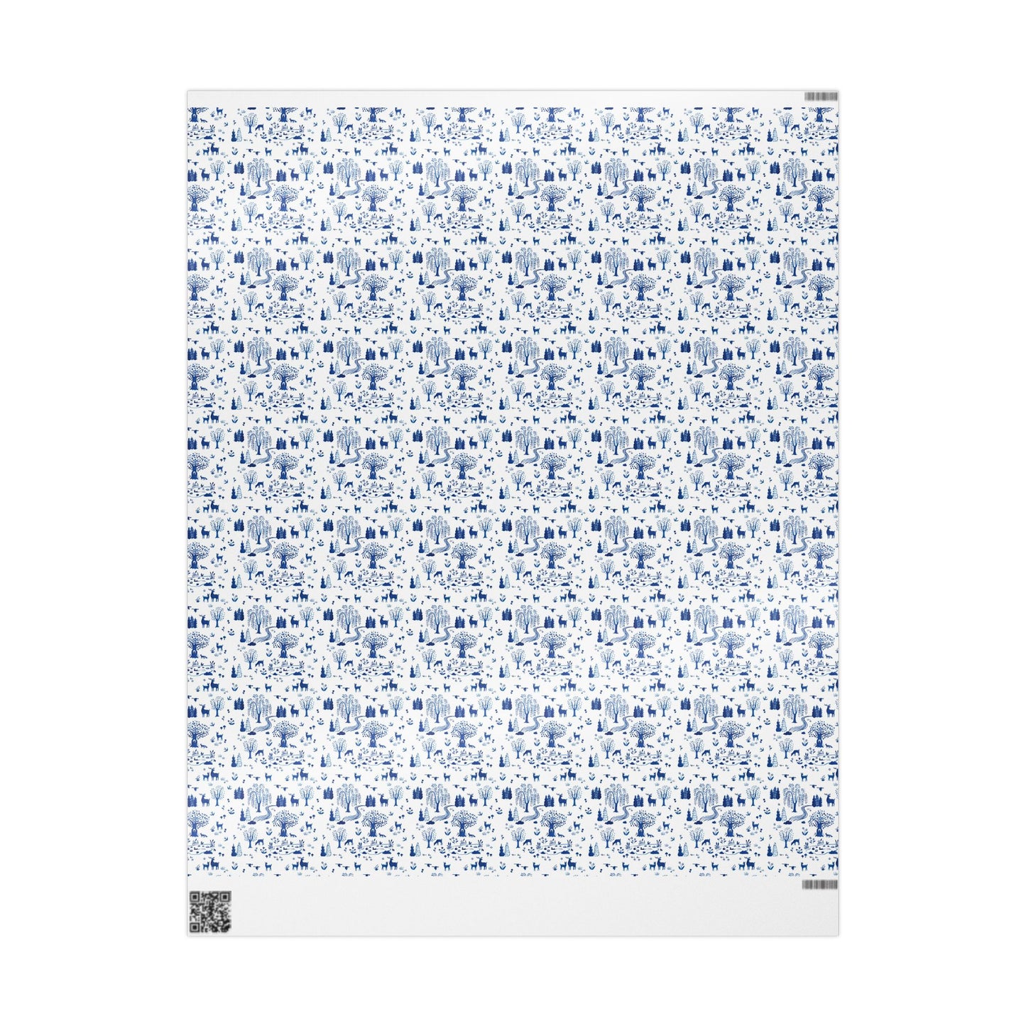 Blue Willow Wrapping Paper | Festive Holiday Gift Wrap