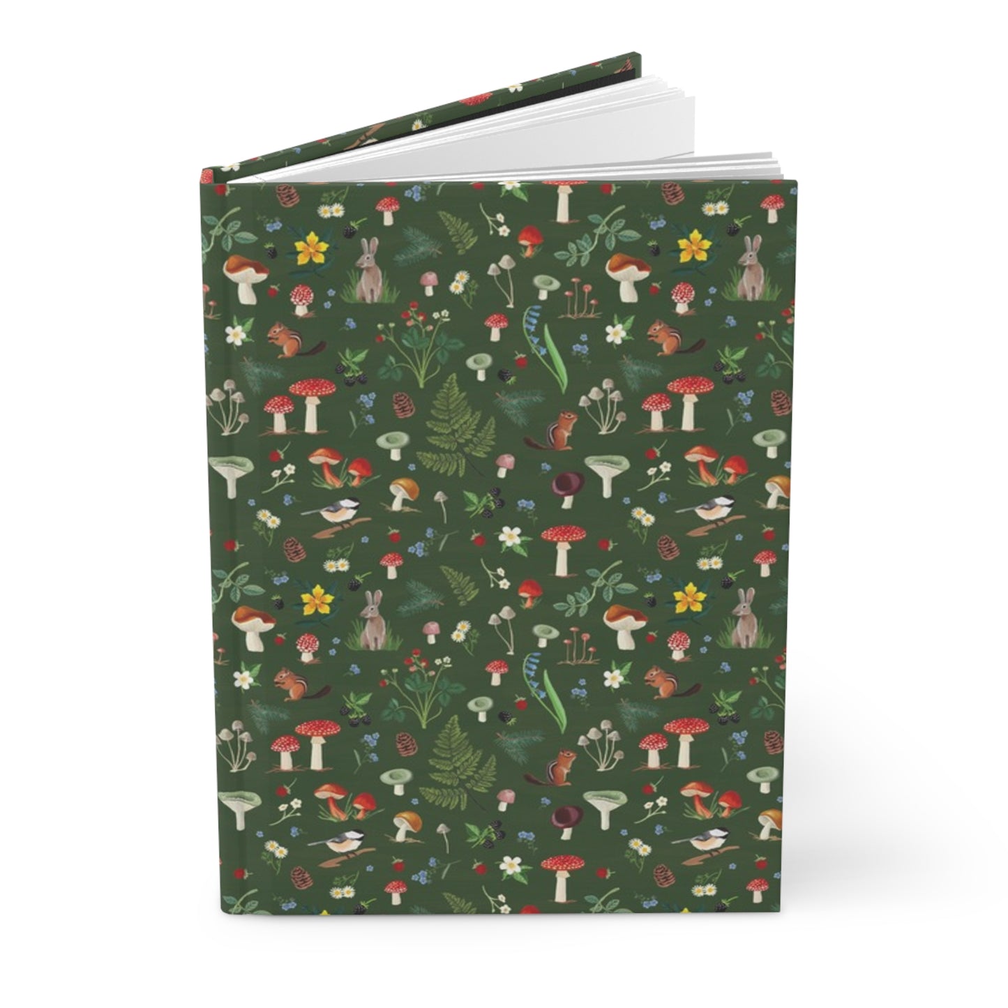 Woodland Wonders Hardcover Journal | Forest Animals, Green Nature Notebook