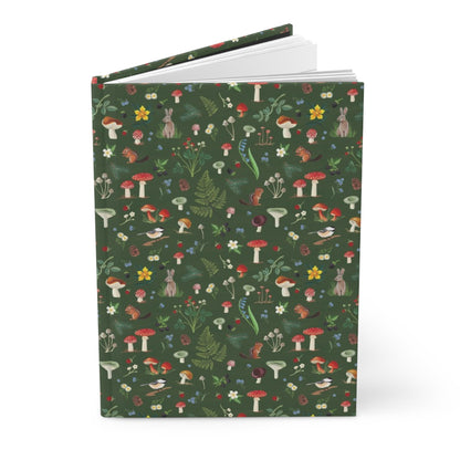 Woodland Wonders Hardcover Journal | Forest Animals, Green Nature Notebook