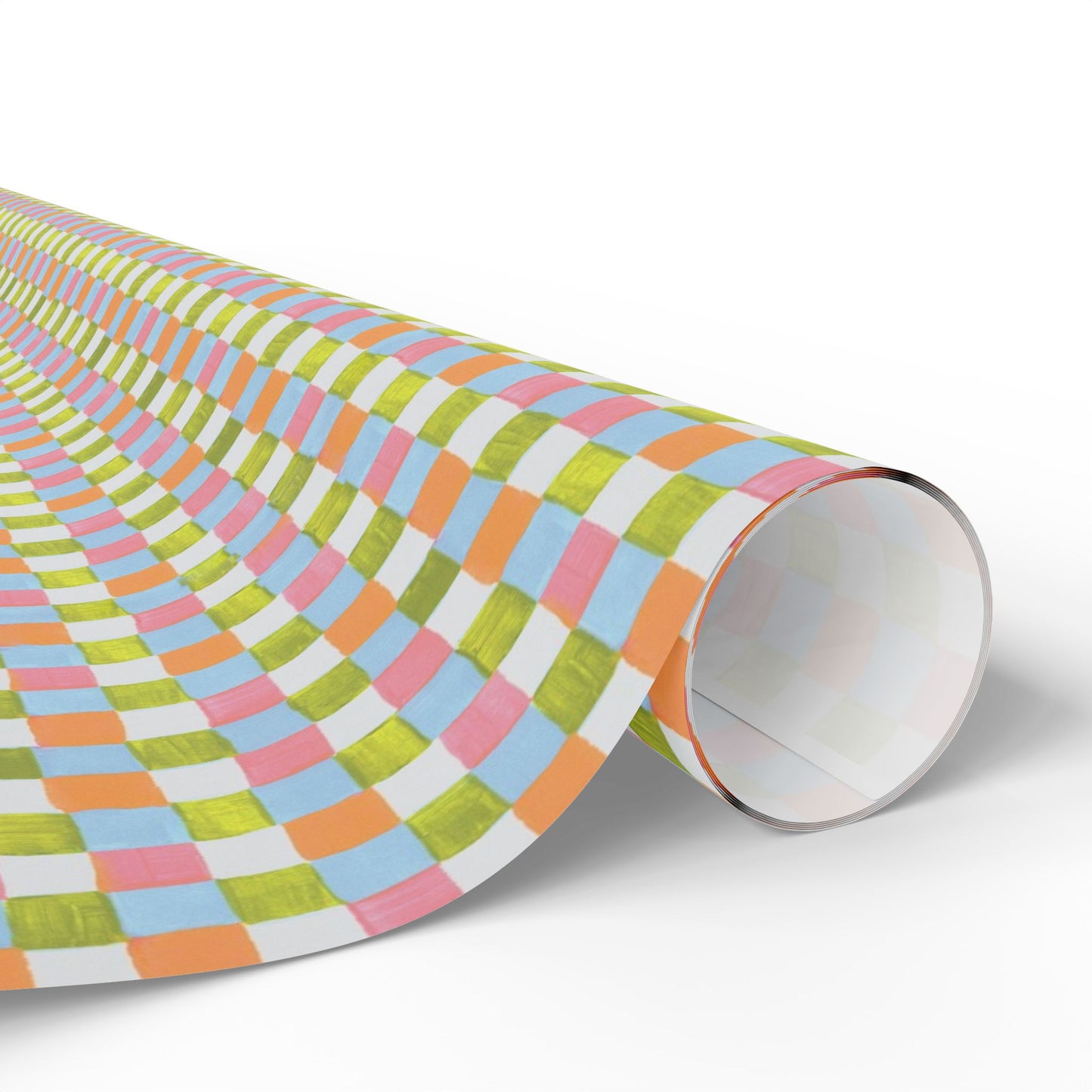 Watercolor Checkers Wrapping Paper | Festive Holiday Gift Wrap