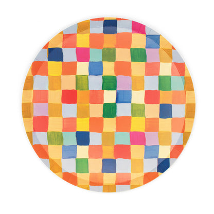 Painted Checker Dinner Plate (Set of 10)