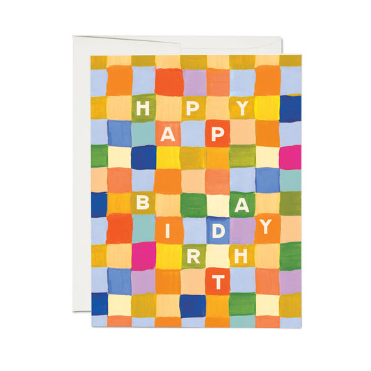 Colorful Birthday Checkers