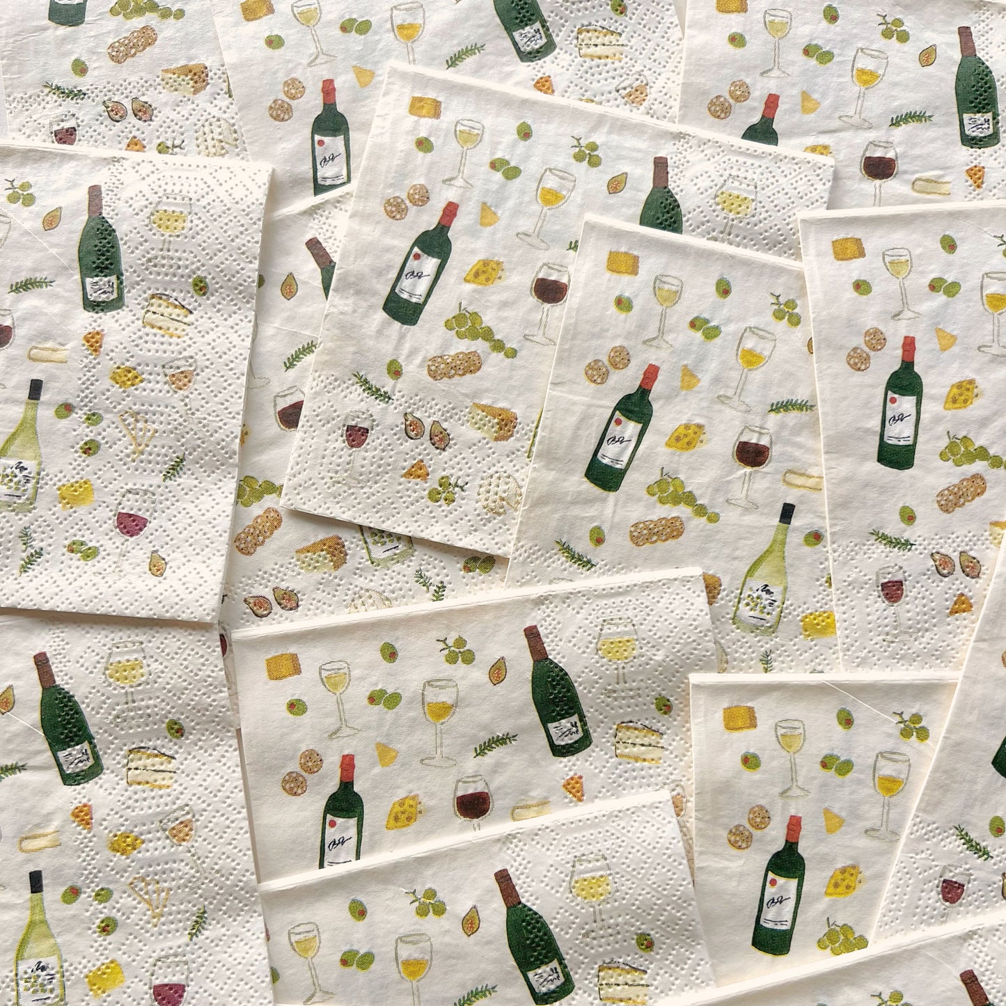 Wine & Cheese Cocktail Napkins (Set of 20)